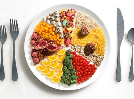 Ducan -comida llena en un plato